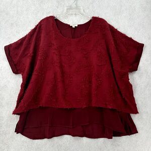Umgee Boho Top Womens MED Shirt Blouse Tunic Oversized Boxy Layered‎ Lagenlook